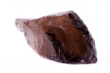 Makro mineral taş Rauhtopaz beyaz bir arka plan üzerine