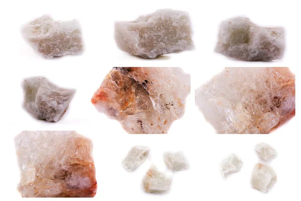 Kolekcja kamień mineralne Aquamarine — Zdjęcie stockowe