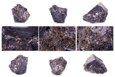 Collection of stone mineral Ilmenite clipart