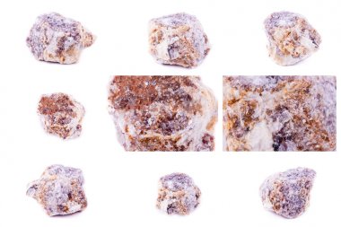 Taş mineral lepidolit koleksiyonu