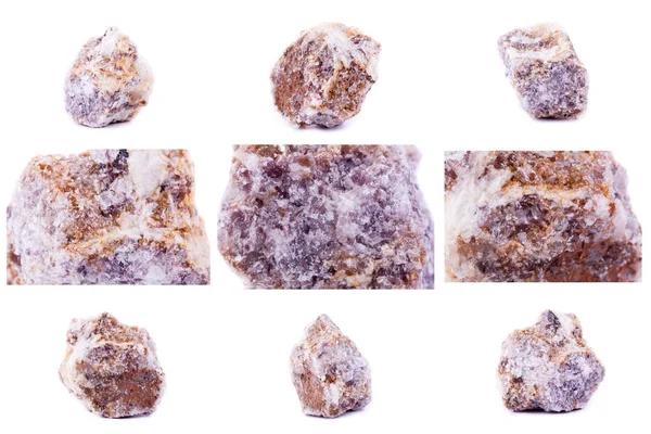 Коллекция каменных минералов Лепидолит — стоковое фото