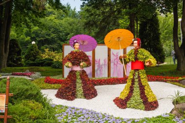 Kiev, Ukrayna - 27 Mayıs 2017: Heykeller tarzı ve ince tasarımı yapılan bir