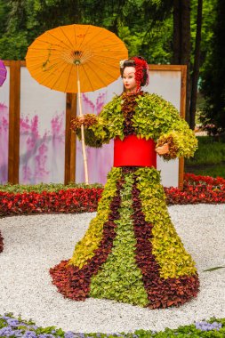 Kiev, Ukrayna - 27 Mayıs 2017: Heykeller tarzı ve ince tasarımı yapılan bir