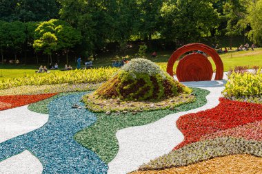 Kiev, Ukrayna - 27 Mayıs 2017: Heykeller tarzı ve ince tasarımı yapılan bir