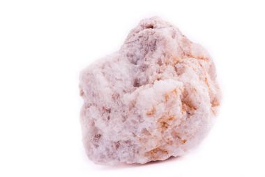 Beyaz arka plan üzerinde makro mineral taş Albit