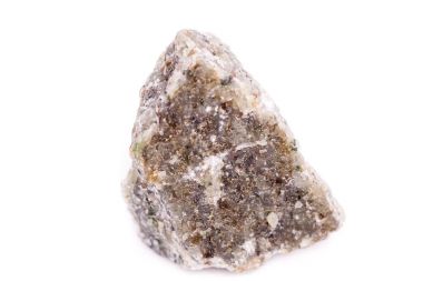 Makro mineral taş olivin beyaz arka plan üzerinde