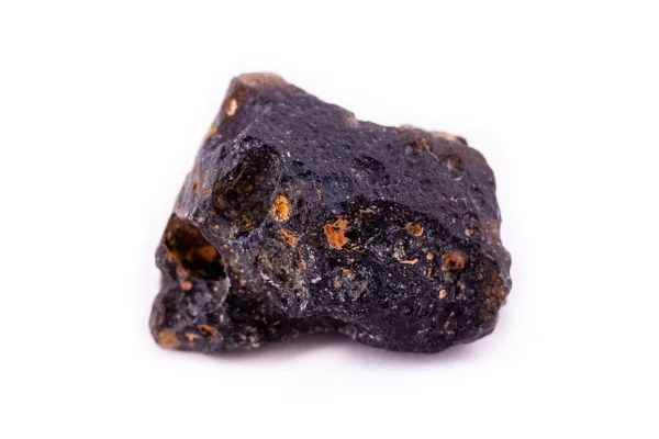 Pedra macro mineral Texto sobre fundo branco — Fotografia de Stock