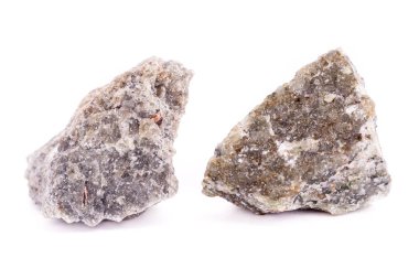 Makro mineral taş olivin beyaz arka plan üzerinde