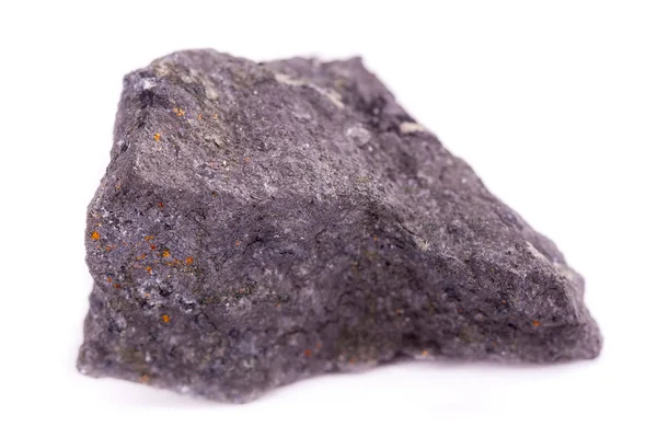 Beyaz arka plan üzerinde makro mineral taş Chalcopyrite — Stok fotoğraf