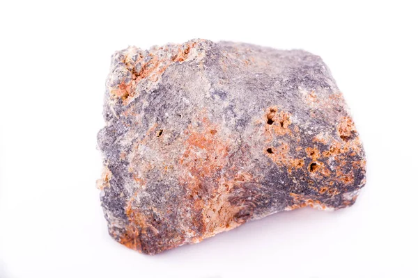Minerální kámen makro Sphallerite na bílém pozadí — Stock fotografie