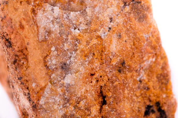 Macro pedra mineral Sphallerite no fundo branco — Fotografia de Stock