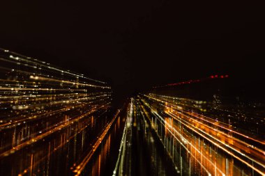 gece şehir hareket hafif çizgiler