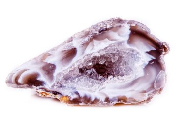 Makro mineral taş akik bud beyaz arka plan üzerinde