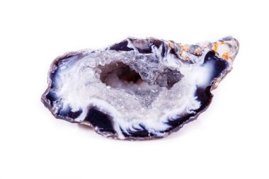 Makro mineral taş akik bud beyaz arka plan üzerinde