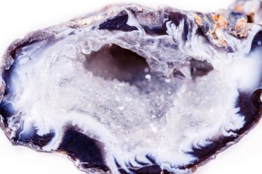 Makro mineral taş akik bud beyaz arka plan üzerinde