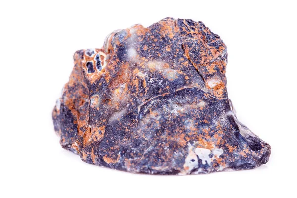 Macro minerale pietra agata gemma su sfondo bianco — Foto Stock