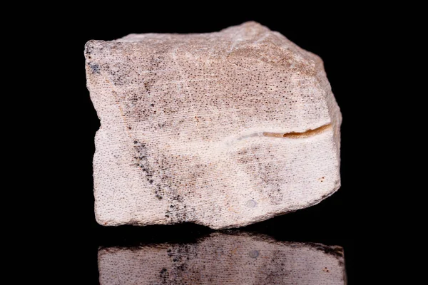 Макро-мінеральний камінь на чорному тлі — стокове фото