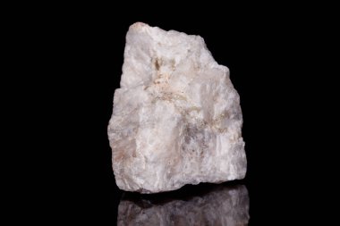 Makro mineral taş Wollastonite siyah arka plan üzerine
