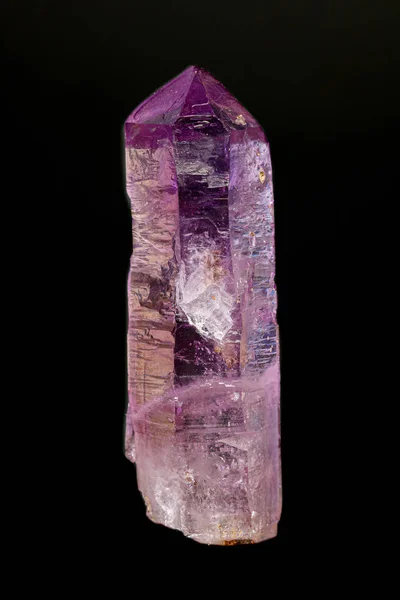 Macro mineral amethyst stone on a black background — Stock Photo, Image