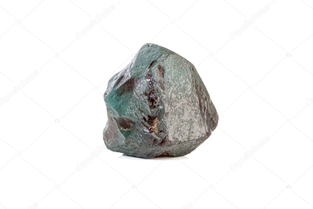 macro mineral stone alexandrite bluish - green with fluorescent 