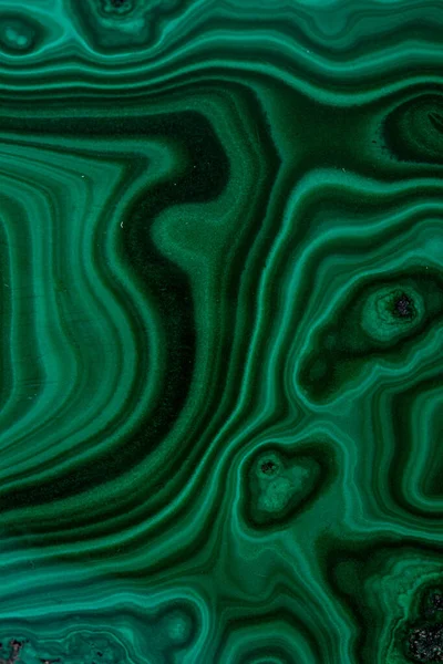 Macro Pierre Minérale Malachite Sur Fond Blanc Gros Plan — Photo