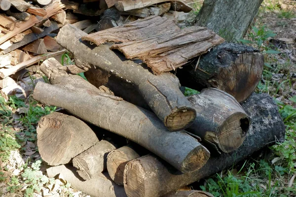 Bois de chauffage fragmenté pour combustible — Photo