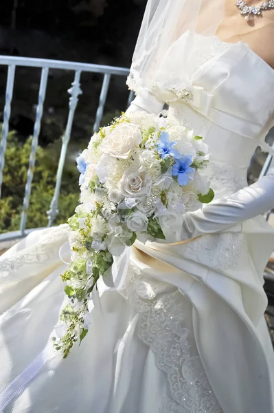 Imagem Nupcial Esplêndido Elegante Casamento Muito Agradável — Fotografia de Stock