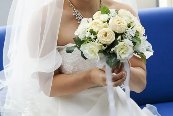 新娘的形象 华丽典雅的婚礼非常漂亮 — 图库照片