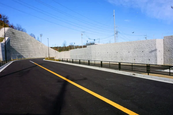 Patrón Carretera Pavimentada Antes Nueva Apertura — Foto de Stock