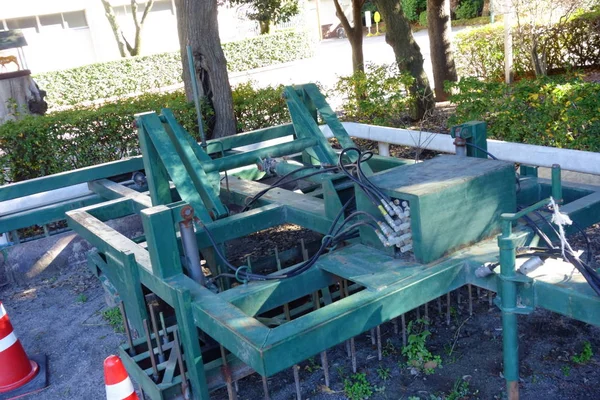 Máquina Herramienta Móvil Grande Para Trabajos Nivelación Estadio Ecuestre — Foto de Stock