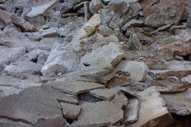 Yeniden yapılanma inşaatında enkaz yığını deseni                               