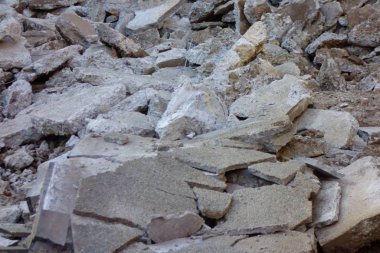 Yeniden yapılanma inşaatında enkaz yığını deseni                               