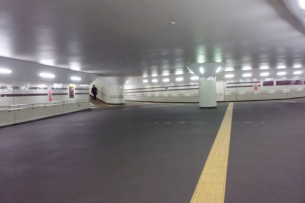 A quiet underpass in the underground space for crossing the highway