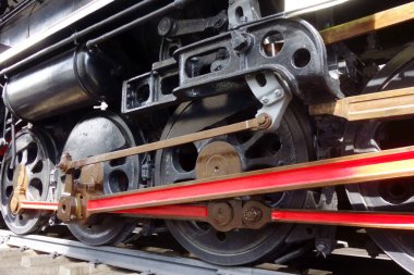  Retro ve antika buharlı lokomotif tekerleği nesneleri                              