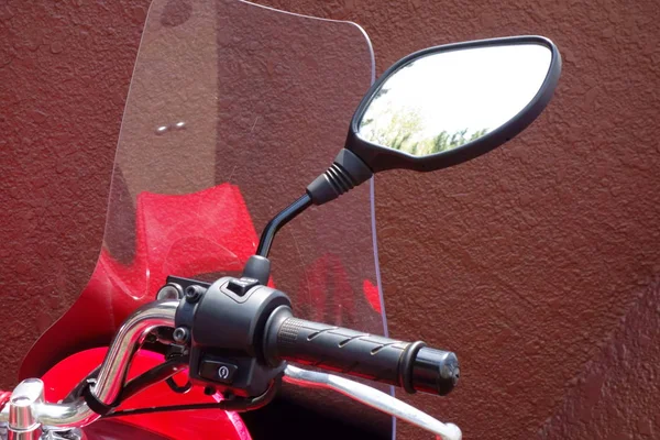 Red Stylish Bike Instrument Panel Handle — Stock Photo, Image