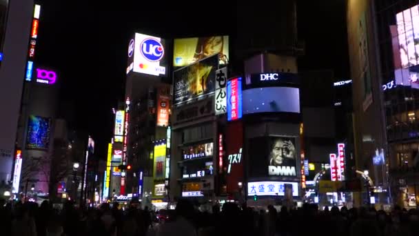 Pada Dan Maret Virus Corona Menunjukkan Persimpangan Shibuya Perebutan Tokyo — Stok Video