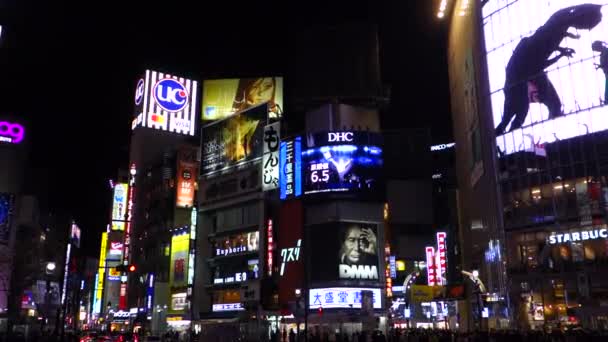 Marzo Corona Virus Muestra Intersección Shibuya Tokyo Scramble Cerca Del — Vídeo de stock