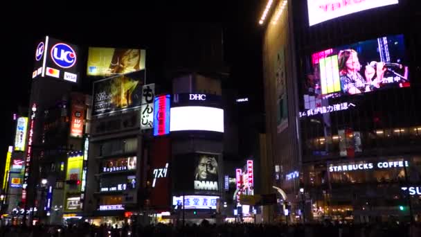 Pada Dan Maret Virus Corona Menunjukkan Persimpangan Shibuya Perebutan Tokyo — Stok Video