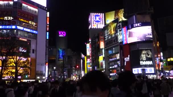 Pada Dan Maret Virus Corona Menunjukkan Persimpangan Shibuya Perebutan Tokyo — Stok Video