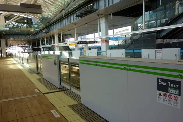 Απριλίου 2020 Τόκιο Ιαπωνία Yamanote Line Νέος Σταθμός Takanawa Gateway — Φωτογραφία Αρχείου