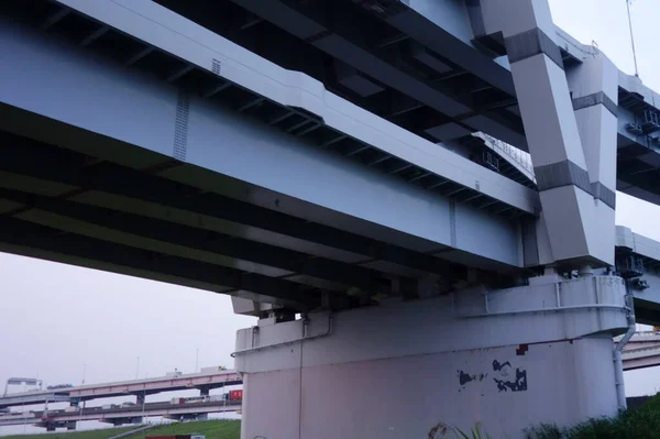 Une Autoroute Tridimensionnelle Qui Traverse Côte Tokyo Japon — Photo