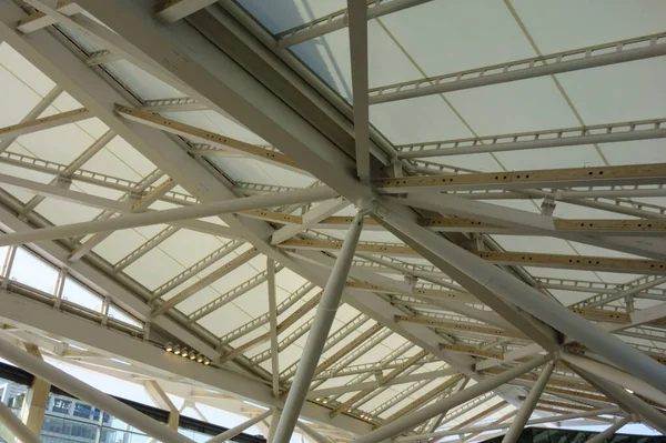Beam pattern on the ceiling of brand new Takanawa gateway station