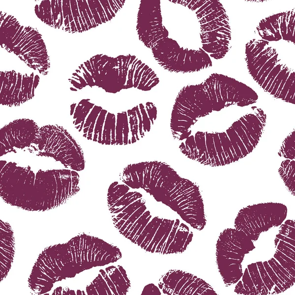 Colorful seamless pattern with lips. — Stock Vector