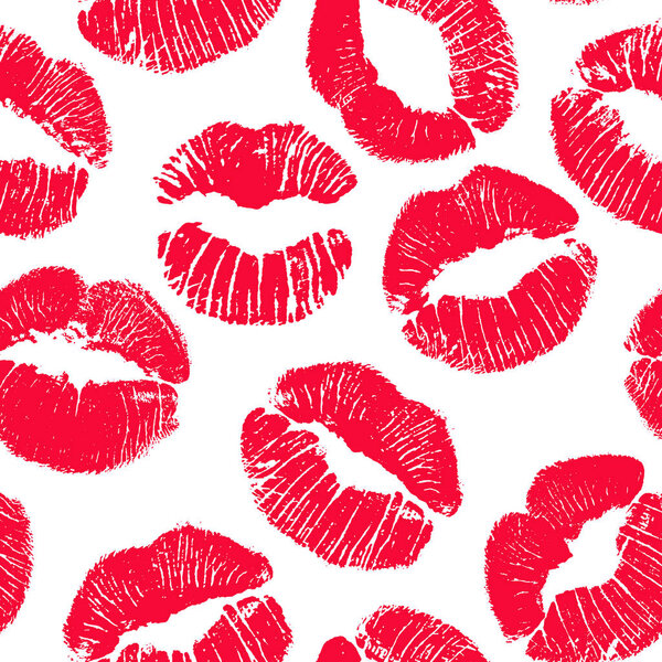 Colorful seamless pattern with lips.