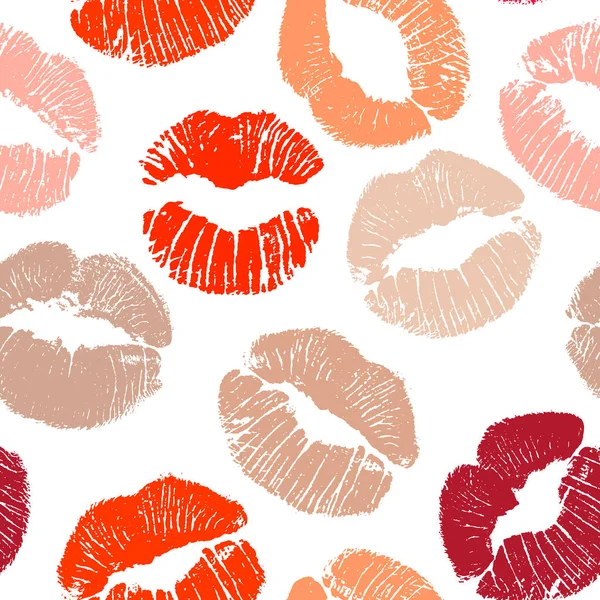 Colorful seamless pattern with lips. — Stock Vector