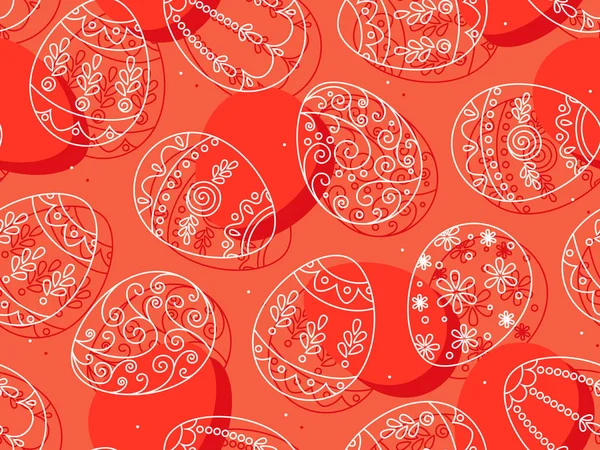 Easter eggs seamless pattern. — Stock Vector