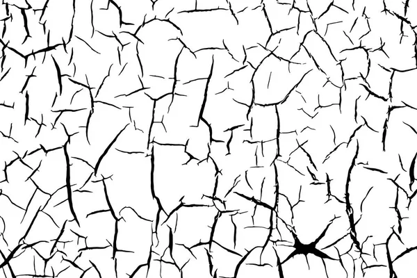 Vector Texture Many Cracks Scratches Crackle — Stock Vector