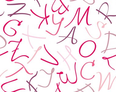 Renkli kesintisiz vektör alfabe desen ihale renklerde kızlar için.