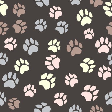 Hayvan sorunsuz vektör desen pençe ayak izi.