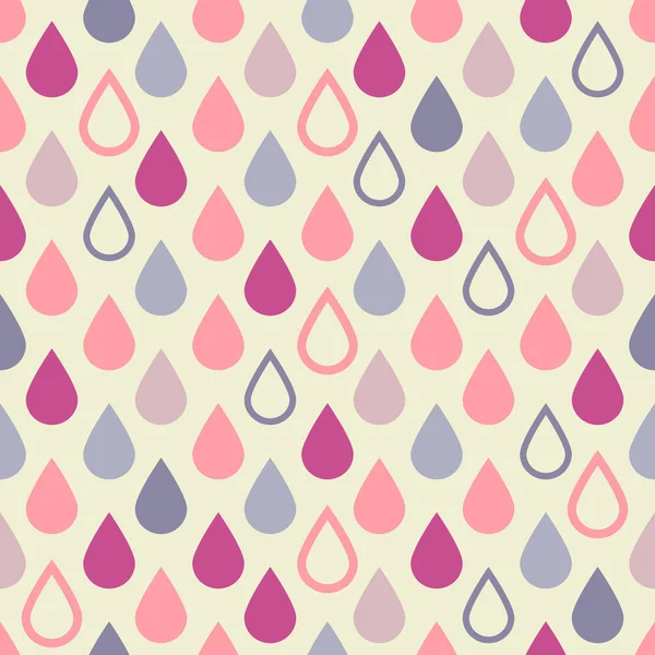 Sömlös abstrakt mönster. Duplicera den färgade regndroppar. — Stock vektor